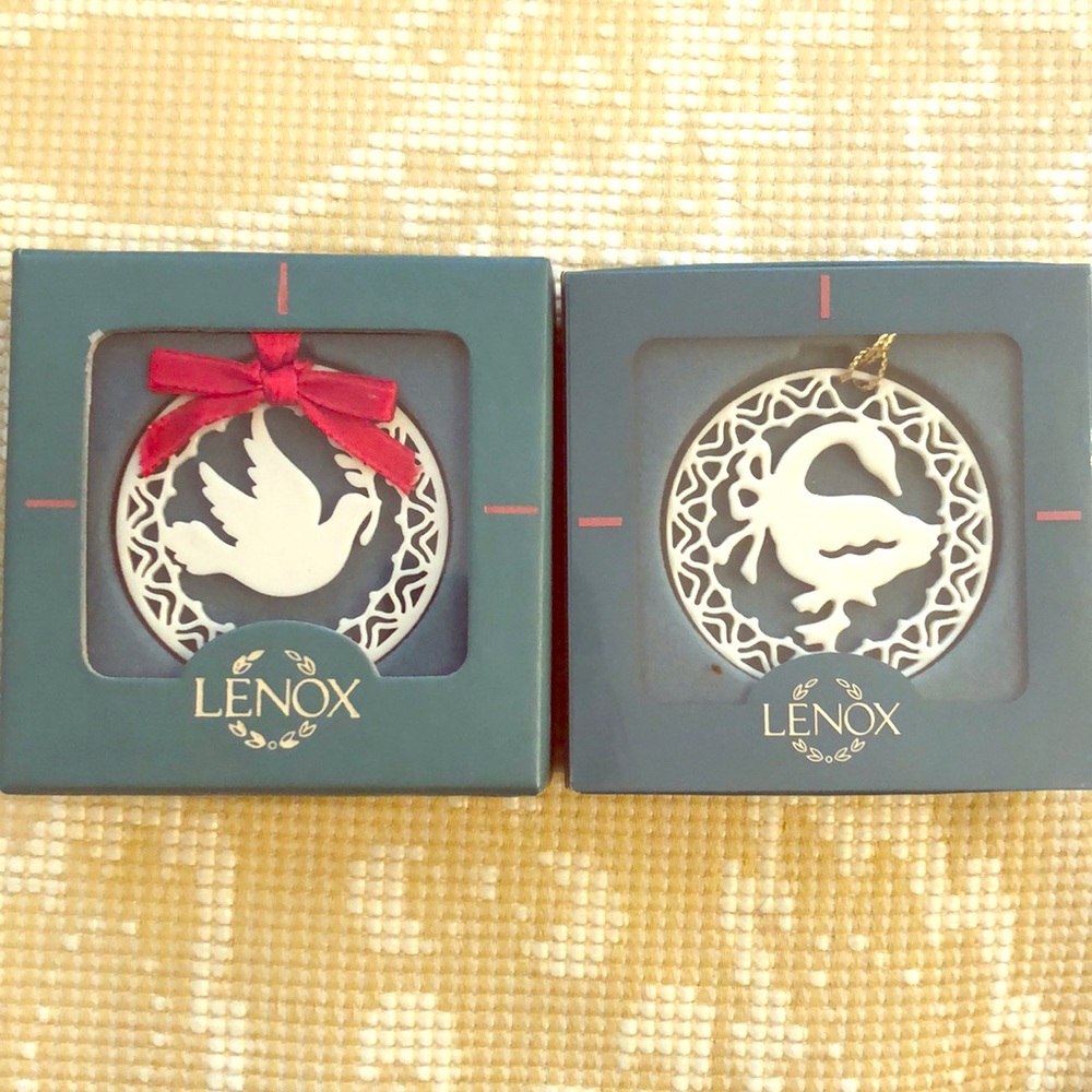 🕊 Lenox Yuletide Ornaments Collection (2) 🎄